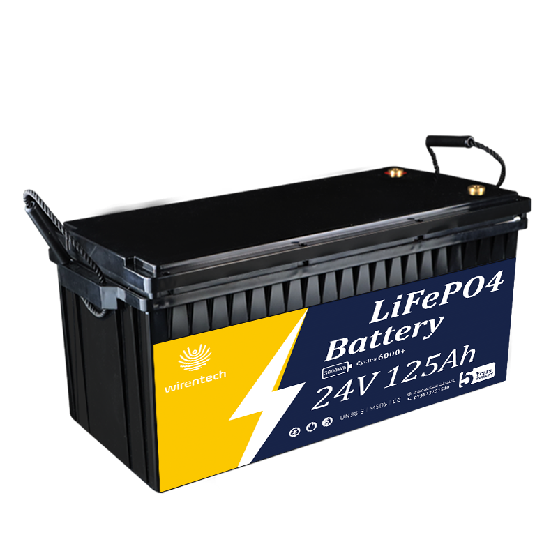 Les véhicules récréatifs de générateur de démarrage électrique de puissance de balayeuses de 24V 125Ah réduisent les factures de services publics batterie de démarrage batterie solaire LiFePO4