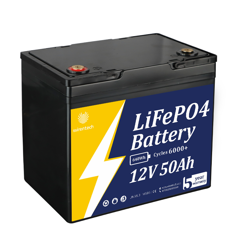 Batterie au lithium 12V 50Ah pour batterie de stockage solaire Cellule au lithium-ion 50ah Lifepo4 Batterie à cycle profond Cellules au lithium-fer-phosphate